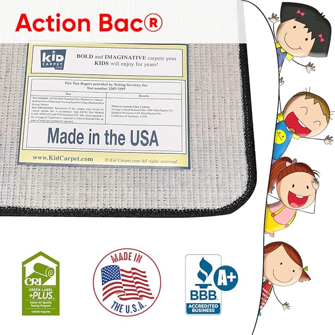 World Character Classroom Rug, 7'6" x 12' Rectangle, Educational Classroom Rug, Kids Learning Play Mat | Area Rug for Bedroom or Playroom