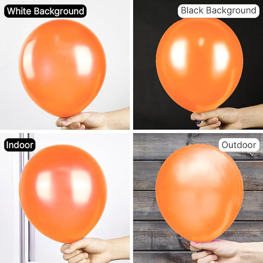 PartyWoo Orange Balloons 50 pcs 12 Inch Pearl Orange Fall Pumpkin Latex Balloons for Graduation Thanksgiving Halloween Little Cutie Baby Shower Birthday Party Decorations Orange-Z28