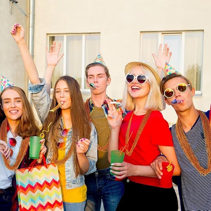 72PCS Mardi Gras Beads, Orange Halloween Beaded Necklace Party Favors, 33" Mardi Gras Bead Necklaces Women Men, Festival Parade Throw Accessories for Mardi Gras Halloween Events Celebrations