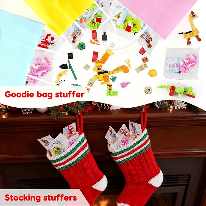 30pcs Animal Mini Building Blocks Party Favor for Kids Return Gifts For Birthday Goodie Bag Stuffer Class Prize Box Toys Small Bulk Pinata Stuffer End of School Year Gift for Student Boy Girl 4-8 8-12