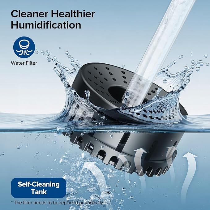 Humidifiers for Bedroom Large Room with 7L/1.85Gal Quiet Humidifiers, Smart App & Remote Control, 4 Mist Levels Cool Mist Humidifier for Home & Office