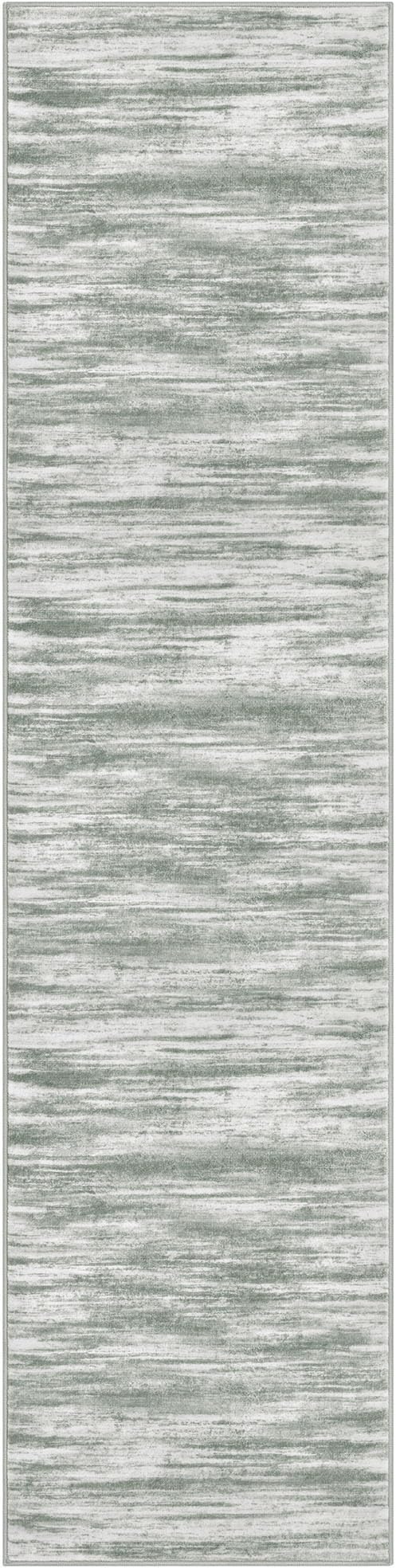 KOZYFLY Modern Abstract Hallway Runner Rug, 2x8 Kitchen Rugs Non-Slip Washable Soft Striped Runner Rugs, Print Grey Green Carpet Runner for Entryway Bathroom Laundry Room Foyer