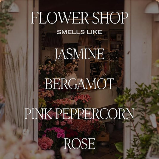 Sweet Water Decor Reed Diffusers for Home - Reed Diffuser for Bathroom with Pink Peppercorn Scent - Reed Oil Diffuser Non Toxic & Cruelty Free Jasmine Bergamot & Rose Scented - Flower Shop 3.5oz