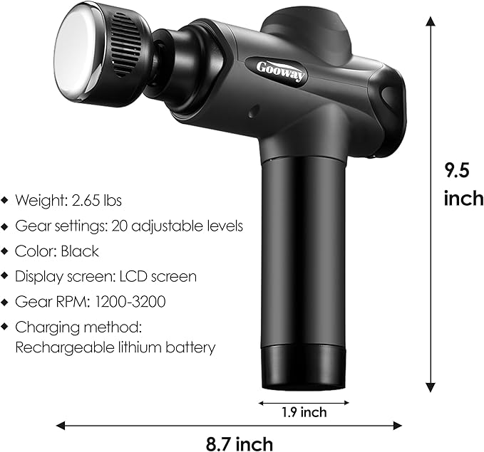 Massage Gun with Heat and Cold Therapy, Deep Tissue Massage Gun,Heated Professional Massage Gun for Back & Neck, FSA Eligible HSA Portable,7 Massage Heads,Gift