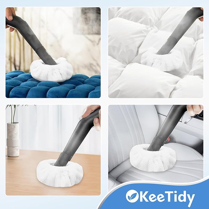 Steam Cleaner Accessories Pads Compatible with Dupray Neat Washable Microfiber Replace Pads for Hardwood Floor Cleaning Universal Microfiber Cloths Small Bonnets (White 4 Pack)
