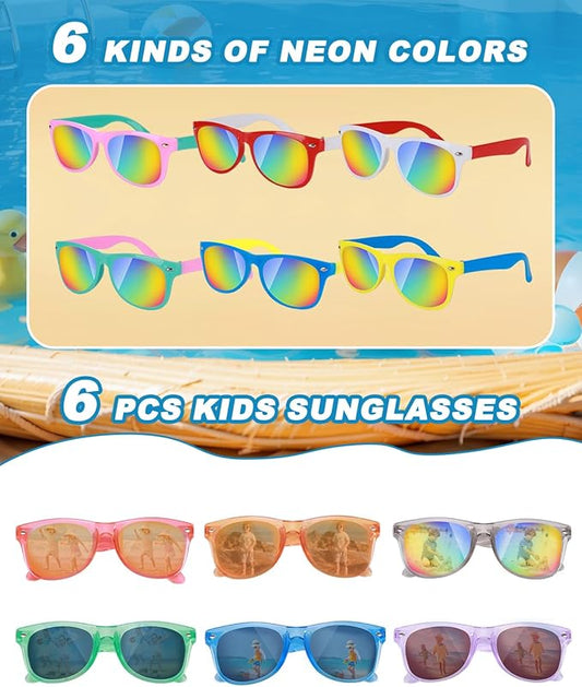 Lifree Kids Sunglasses Bulk Party Favors Boys Girls Sunglasses for Kids Age 3-8 with UV400 Protection for Kid Pool Birthday