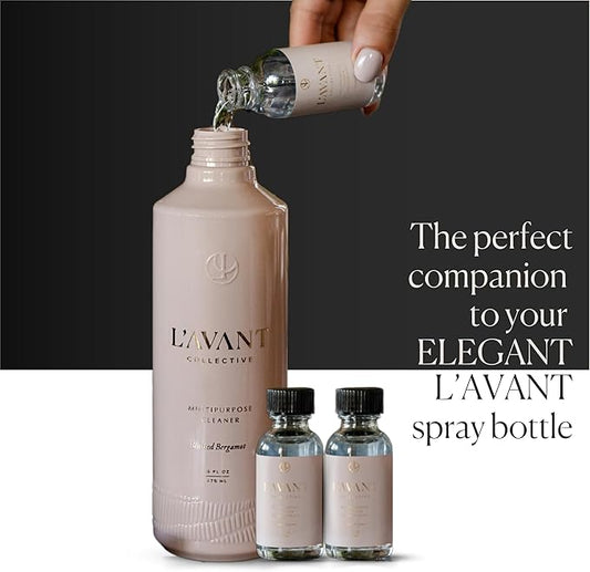 L'AVANT Collective Multipurpose Surface Cleaner Refill (Pack 3) | Provides a Powerful Clean to Remove Grease & Grime | Notes of Bergamot, Orange Blossom, Amber, Cedar | Blushed Bergamot Scent 3 x 1oz