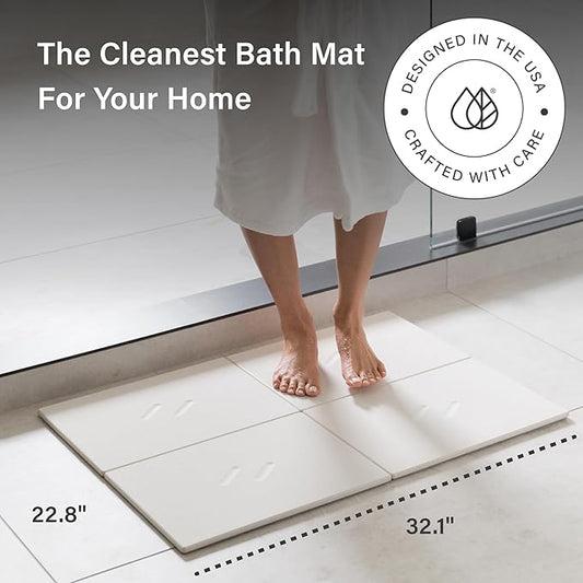Dorai Home Stone Bath Mat for Bathroom – Large, Quick-Drying, Non-Slip Surface, Customizable Design, 22.3" L x 31.6" W x 0.6" H, Sandstone