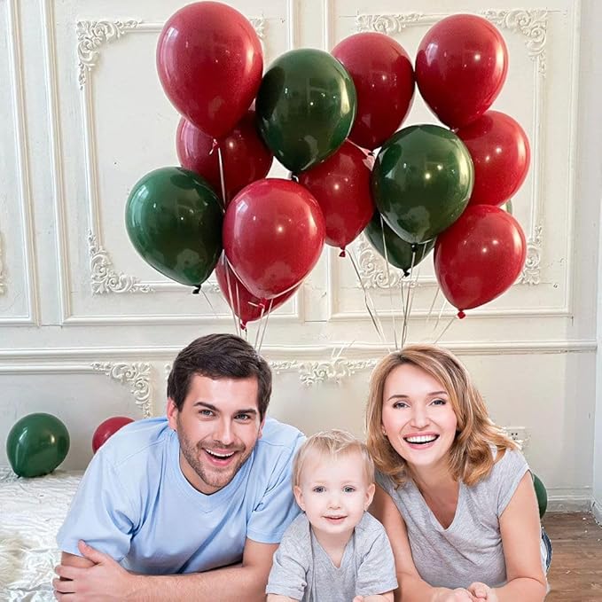 100pcs Red Balloons Latex Balloon Different Sizes 18 inch +12 inch +10 inch +5 inch for Christmas Valentine's Day Wedding Birthday Party Decoration