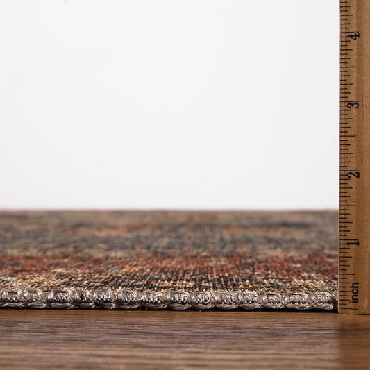 Keen Home Design 3x5 Rug - Machine Washable Entry Rug with Non-Slip Backing, Ideal for Enteryway, Kitchen, Bathroom, Laundry Room - Vintage, Easy Clean, Durable, Low Pile Rug - (3' x 5')