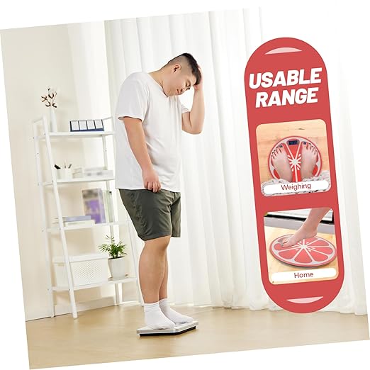 Luxshiny Portable Digital Weight Scale for Humans Cute Mini Round Design High-Precision Strain Gauge Sensor Auto Shut-Off Quick Accurate Readings for Fitness and Health Enthusiasts