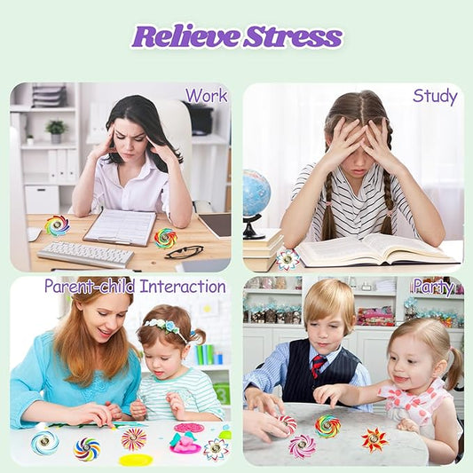 48 Pack Funny Fidget Spinner Toys Bulk Mini,Birthday Gifts Party Favors Supplies Goodie Bags Stuffers for Kids Adults,Sensory Toys for Boys Girls ADHD Stress Relief,Treasure Box Toy Classroom Prizes