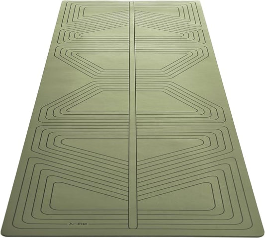 agoy Pro+ Warrior - Premium Non-Slip Yoga Mat – Eco-Conscious Design - PU Mat With Wet/Dry Grip+ - Focus Alignment - Lazer-Etched Technology - A Portable Standard Size Mat for All Styles of Yoga