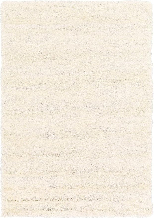 Unique Loom Solid Shag Collection Area Rug (4' 1" x 6' 1" Rectangle, Snow White)