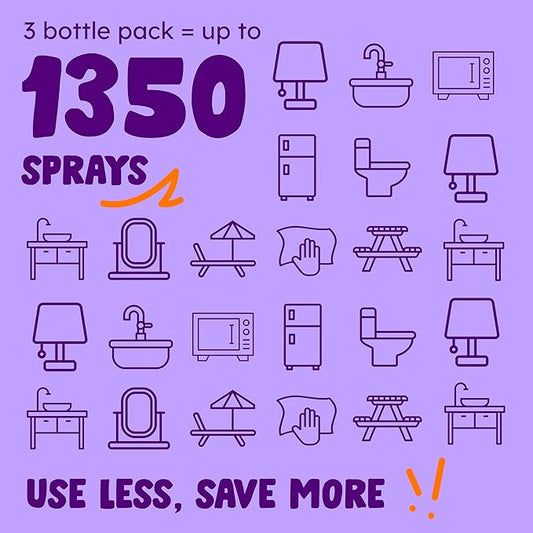 Originally Yellow Lavender Vinegar All Purpose Cleaning Spray | Cleaning Vinegar For home | Bathroom, & Kitchen | Plant-Derived All Purpose Cleaner Spray | distilled vinegar for cleaning | 3 Pack