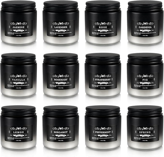 Scented Candles Gifts Set 12 Pack Soy Wax Travel Tin Jar Candles for Home 3.05 OZ for Mom for Christmas, Birthday, Thanksgiving, Mother's Day(Gradient Color)