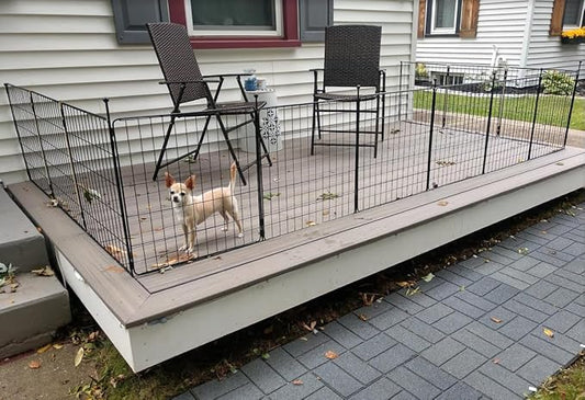 FXW MiniPaws Unleashed Dog Playpen for Yard & RV Camping, Expandable 32-inch 32 Panels for Small and Medium Dogs, Portable for Indoor and Outdoor Use