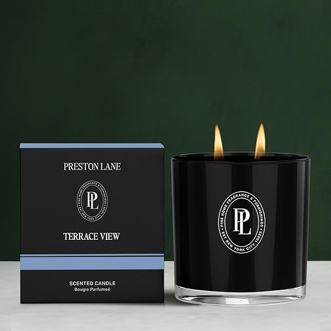 The Scented Candle, Luxury Candle with Vegan Soy Wax Blend, Terrace View, 7.5 Oz