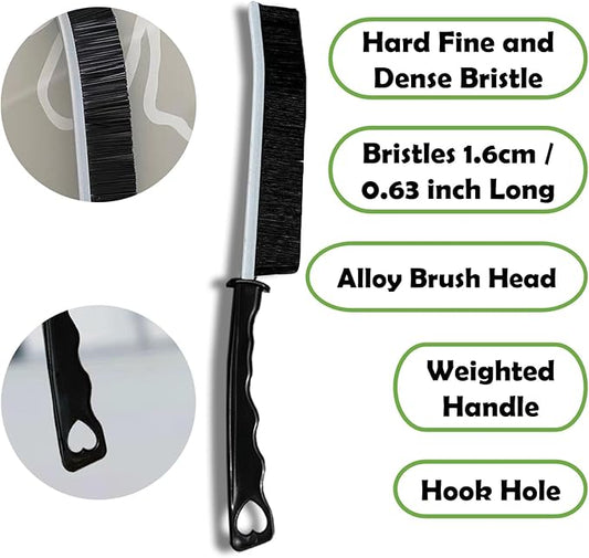 Crevice Cleaning Brush Set, Multi-Purpose Hard Bristle Brushes for Deep Cleaning Kitchen, Bathroom, Grout, Sink, Cup, Teapot, Bottle, Blender, Corners, Tight Spaces & More
