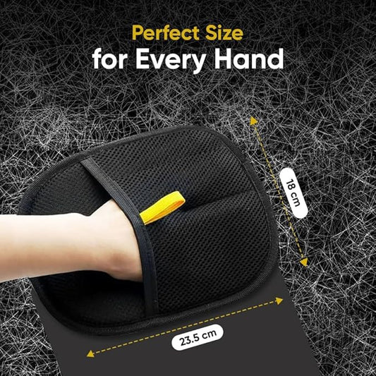 Pet Hair Removal Glove for Dogs & Cats, Reusable Electrostatic Pet Hair Glove, Pet Hair Remover Tool for Clothing, Couch, Carpet, Car Seat
