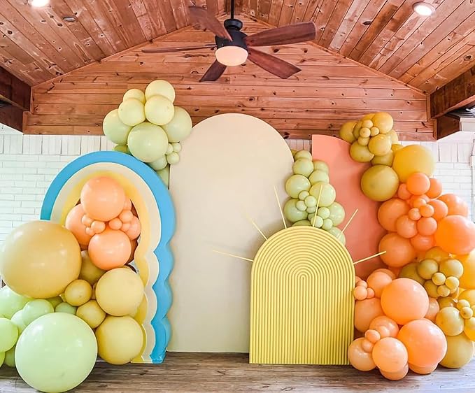 KALOR 12 Inch Retro Bean Orange Balloons, 50 Pcs Latex Helium Balloons for Kid's Birthday Party, Baby Shower, Wedding, Graduate Party Decorations