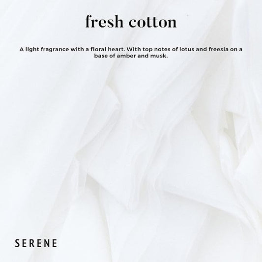 Hidden Label Large Scented Candle, Fresh Cotton, 30oz 3 Wick Huge Candle, Serene Collection Slow Burn Natural Soy Candles for Home Scented