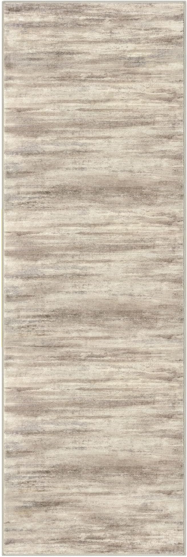KOZYFLY Modern Abstract Runners for Hallways 2x6 Washable Rug Runner Non-Slip Soft Striped Kitchen Runner Rug, Beige Brown Print Carpet Runner for Entryway Bathroom Laundry Room Foyer