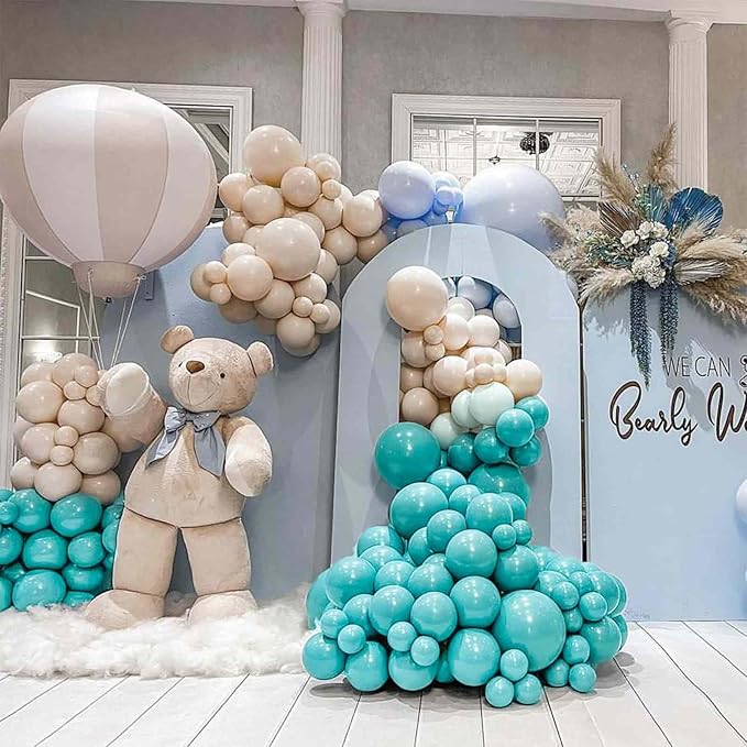 PartyWoo Dark Teal Balloons 50pcs 12 Inch Turquoise Aqua Blue Teal Balloons for Graduation Wedding Baby Shower Bridal Shower Gender Reveal Engagement Birthday Pool Party Decorations Blue-Y17