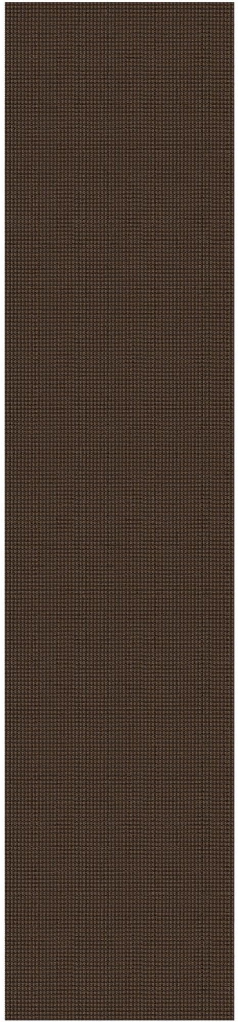 EARTHALL Woven Runner Rug 2.6x12 Ft Washable Runners for Hallways Extra Long Cotton Non Slip Rubber Backed Kitchen Runner Braided Indoor Floor Carpet for Entryway, Hall, Kitchen, Brown