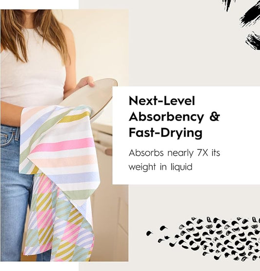 GEOMETRY Bar Towels for Kitchen Premium Towels for Cleaning Dishes & Glassware - Absorbent & Fast Drying Kitchen Towels - Gradient Star, 12" x 14" - 1-Piece