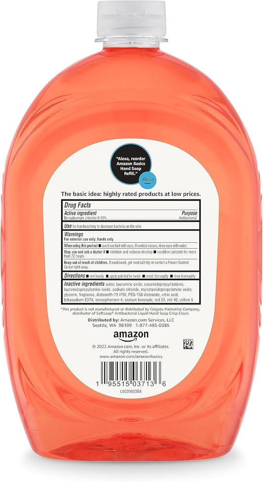 Amazon Basics Liquid Hand Soap Refill, Light Moisturizing, Triclosan-Free, Citrus, 50 Fl Oz (Pack of 1) (Previously Solimo)
