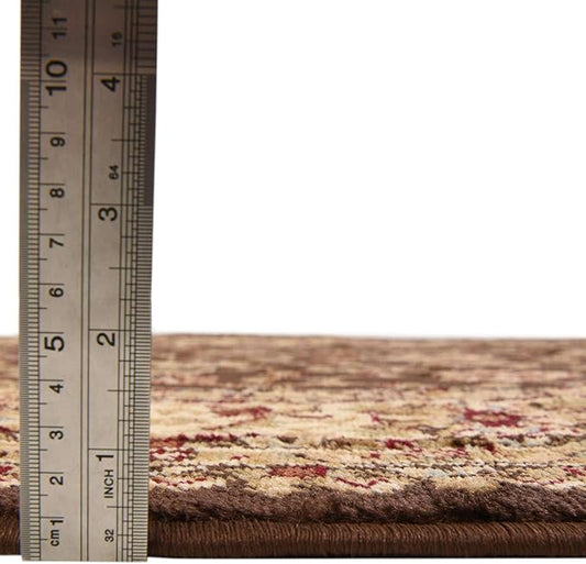 Rugs.com Aditi Collection Rug – 3' x 19' 8 Runner Brown Low Rug Perfect for Living Rooms, Large Dining Rooms, Open Floorplans