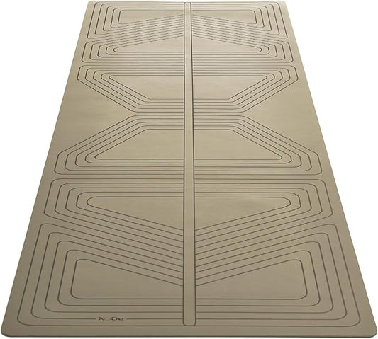 agoy Pro+ Warrior - Premium Non-Slip Yoga Mat – Eco-Conscious Design - PU Mat With Wet/Dry Grip+ - Focus Alignment - Lazer-Etched Technology - A Portable Standard Size Mat for All Styles of Yoga