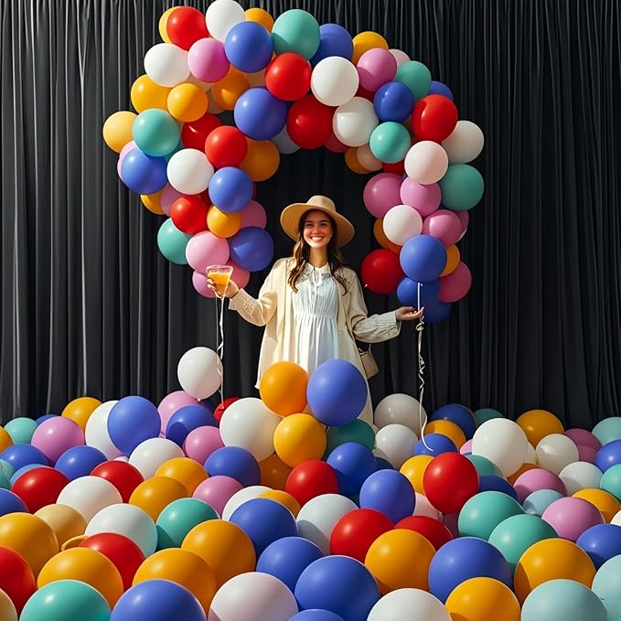 300 Pcs 12 Inch Balloons 15 Kinds Colors Latex Colorful Party Balloon Bulk for Various Party Events Decorations