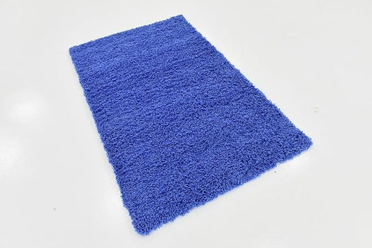 Unique Loom Solid Shag Collection Area Rug (3' 3" x 5' 3" Rectangle, Periwinkle Blue)