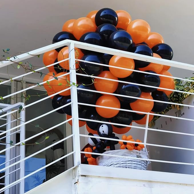 154pcs Orange Balloons Different Sizes 5/10/12/18 Inch Orange Balloons for Balloon Arch Halloween Balloons Garland Kit for Fall-Themed Parties Wedding Birthday Bridal Shower Autumn Party Decorations