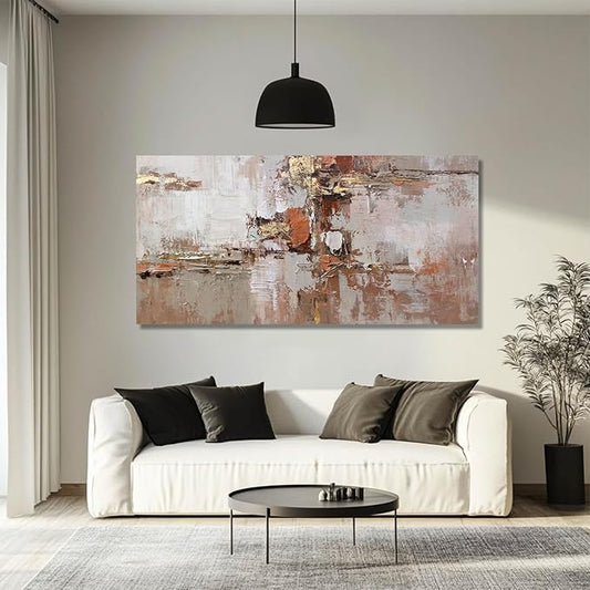 MLART99 Modern Colorful Artwork Abstract Wall Decor for Living Room 24"x48" Large Wall Art Minimalist Pictures Neutral Poster for Bedroom living room Kicten Decorative