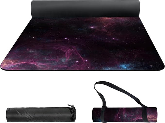 nuveti Yoga Mat Print Extra Thick TPE Non Slip Fitness Exercise Mat with Carrying Bag,72"x24" Extra Thick 6MM Exercise & Workout Mat for Yoga, Pilates Fitness and Floor Exercises