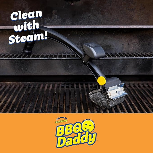 Scrub Daddy Household Cleaning Supplies - The Microfiber BBQ Bundle - Includes 2 Microfiber Towels, 1 Grill Brush & PowerPaste Cleaning Paste with 1 Scrub Mommy Sponge