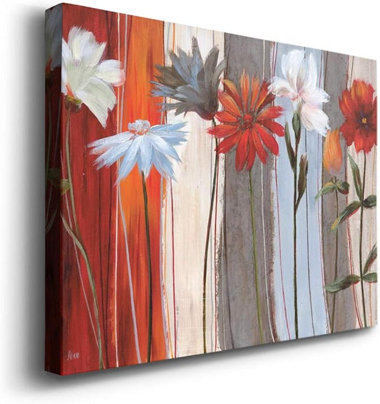 Home Decor Landscape Canvas Wall Art Abstract Floral Painting Modern Pictures Artwork Decoration for Living Room Kitchen Bathroom Office, Ready to Hang