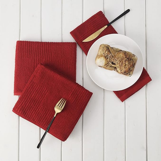 Glynniss Dish Towels for Kitchen, Absorbent Cotton Kitchen Towels for Drying Dishes, Terry Cloth for Cleaning Set of 3