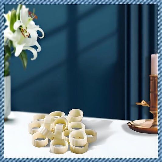 Silicone Candle Holder Base Stabiliser 40pcsCandle Ring Gripper Wishing Rubber Washer Candlestick Silicone Ring Non-Slip.for Taper Candles and Candle Cups.Weddings and Home Decor Gifts.(White)