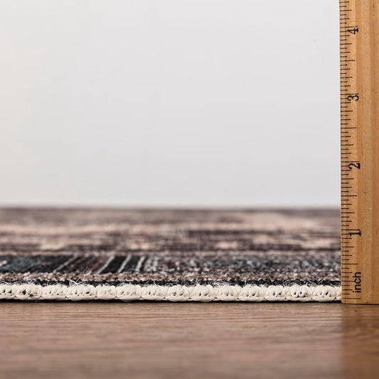 Keen Home Design 2x7 Rug - Machine Washable Runner Rug with Non-Slip Backing, Ideal for Hallway, Entryway, Kitchen, Laundry Room - Vintage, Easy Clean, Durable, Low Pile Rug - (2'6" x 7')