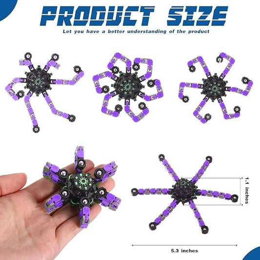 48pcs Transformable Fidget Spinners Children's Advanced Fidget Toys for Stress Relief Ideal Fidget Spinners for Sensory Toys for Boys and Girls with Autism,Party Favors