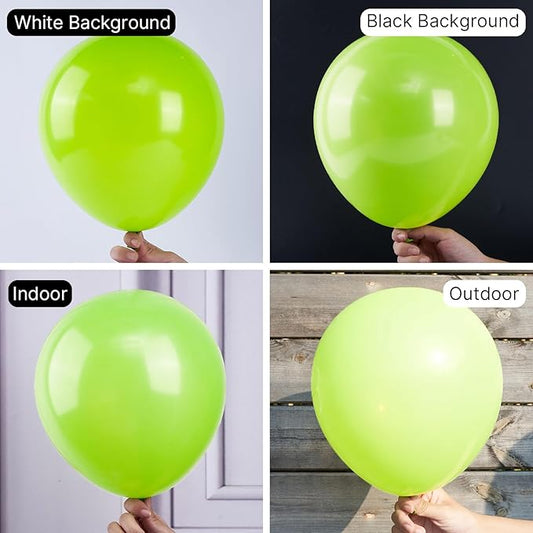 PartyWoo Lime Green Balloons 50 pcs 12 Inch Neon Latex Helium Balloons for Graduation Halloween Safari Dinosaur Summer Weddings Baby Showers Birthday Party Decorations Green-Y6