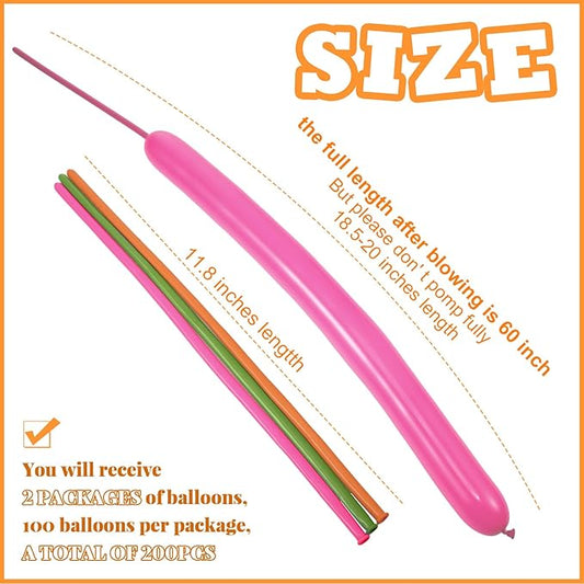 Sratte 1000 Pcs Bulk Animal Balloons 260Q Twisting Long Balloon Assorted Color for Halloween Animal Shape Weddings, Birthdays Clowns, Xmas Presents(Mixed Colors)