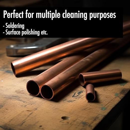 6pcs Copper Tube Pipe Cleaner, 1/2” 3/4” 1” Pipe Cleaning Brush Set, Stainless Steel Wire Bore Brushes for Power Drill, 1/4 Inch Hex Shank