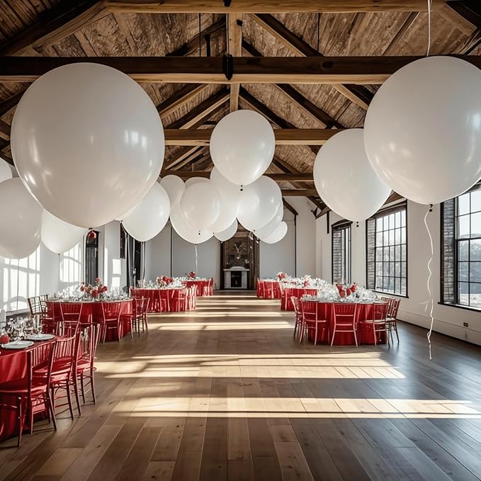 35 Pack White Balloons 36 Inch White Latex Party Large Balloon Bulk for Various Party Events Decorations