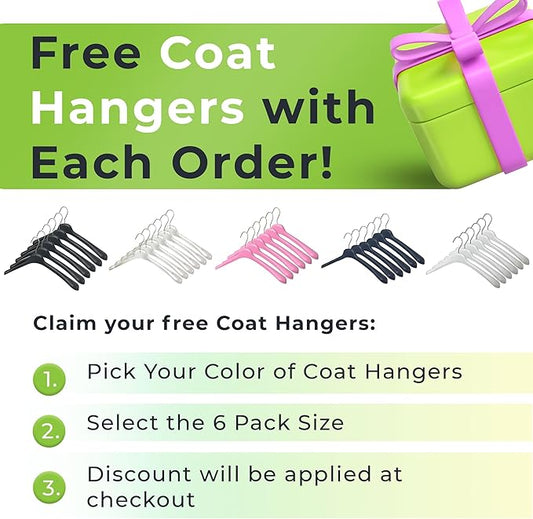 All Hung Up Hangers Plastic Coat Hangers, Clothes Hangers (Smokey Clear, 12pk)