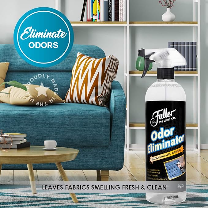 Fuller Brush Odor Eliminator Extra Strength Fabric Refresher Spray - Refreshing Deodorizer For Cloths - Clean Fresh Scent For Linen, Clothing, Carpet, Upholstery & Car Interior